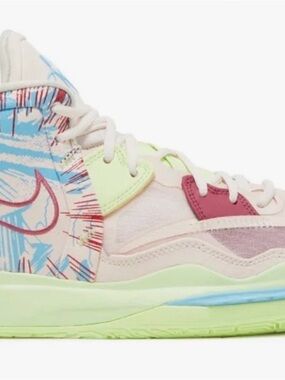 Nike High-Top Sneaker — Pink, Lime, Blue Accents